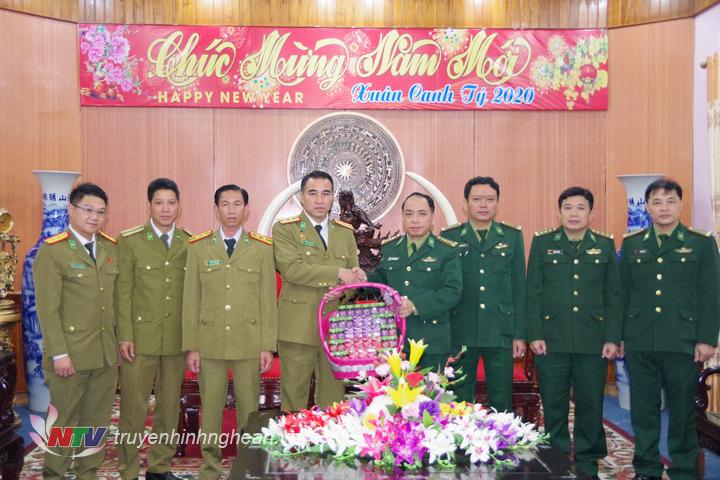 Công an tỉnh Hủa Phăn, BolyKhamxay (Lào) chúc Tết Bộ đội Biên phòng Nghệ An
