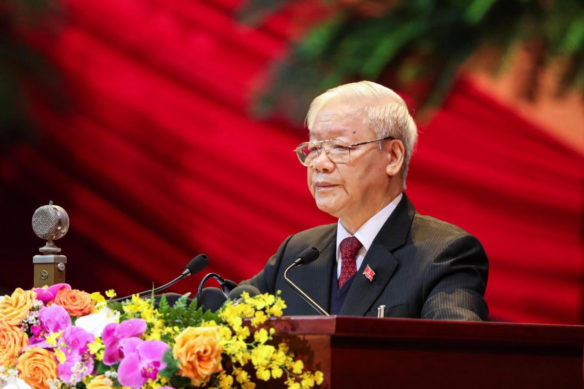 Tổng Bí thư, Chủ tịch nước Nguyễn Phú Trọng đọc báo cáo văn kiện
