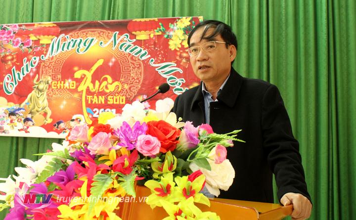 Phó Chủ tịch HĐND tỉnh Hoàng Viết Đường phát biểu chúc Tết.