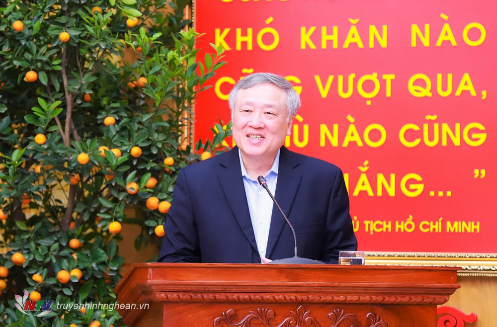 Đồng chí Nguyễn Hòa Bình phát biểu chúc Tết Nguyên đán Nhâm Dần 2022 