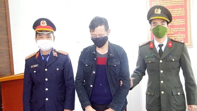 VKSND tỉnh Hà Tĩnh kiểm sát bắt giữ Nguyễn Đức Hùng. Ảnh CAHT.