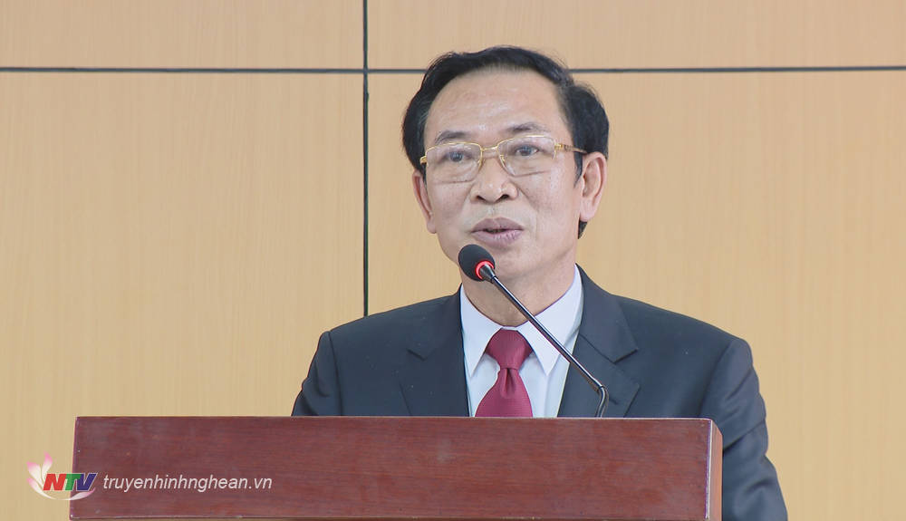 Giám đốc Sở Tài chính Nguyễn Xuân Hải phát biểu tại hội nghị.