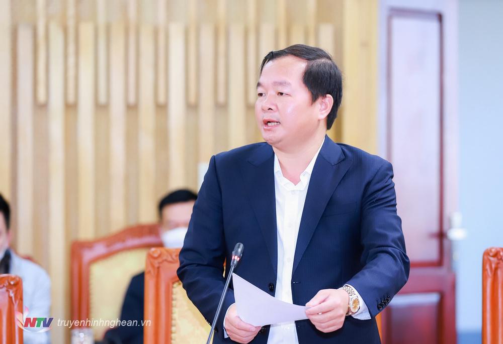Phó Giám đốc Sở GTVT Nghệ An Nguyễn Đức An đề xuất một số nội dung về dự án cao tốc.