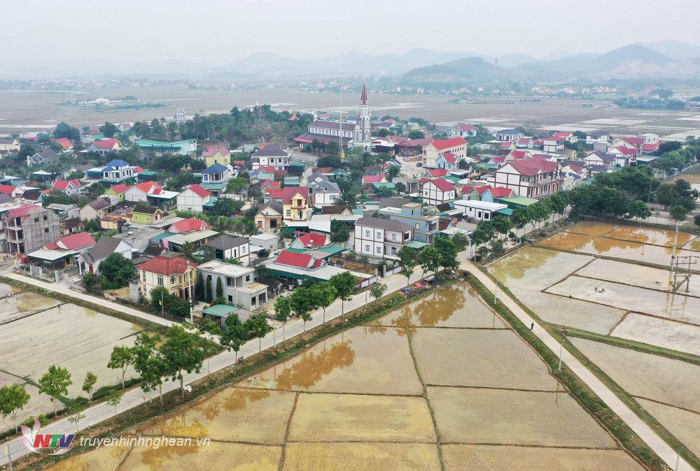 Xóm Phúc Lộc xã Tân Thành nhìn từ trên cao