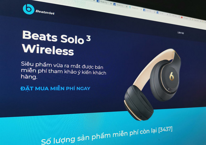 Lừa tặng tai nghe Beats trên Facebook kiếm 100 triệu/ngày ở Việt Nam