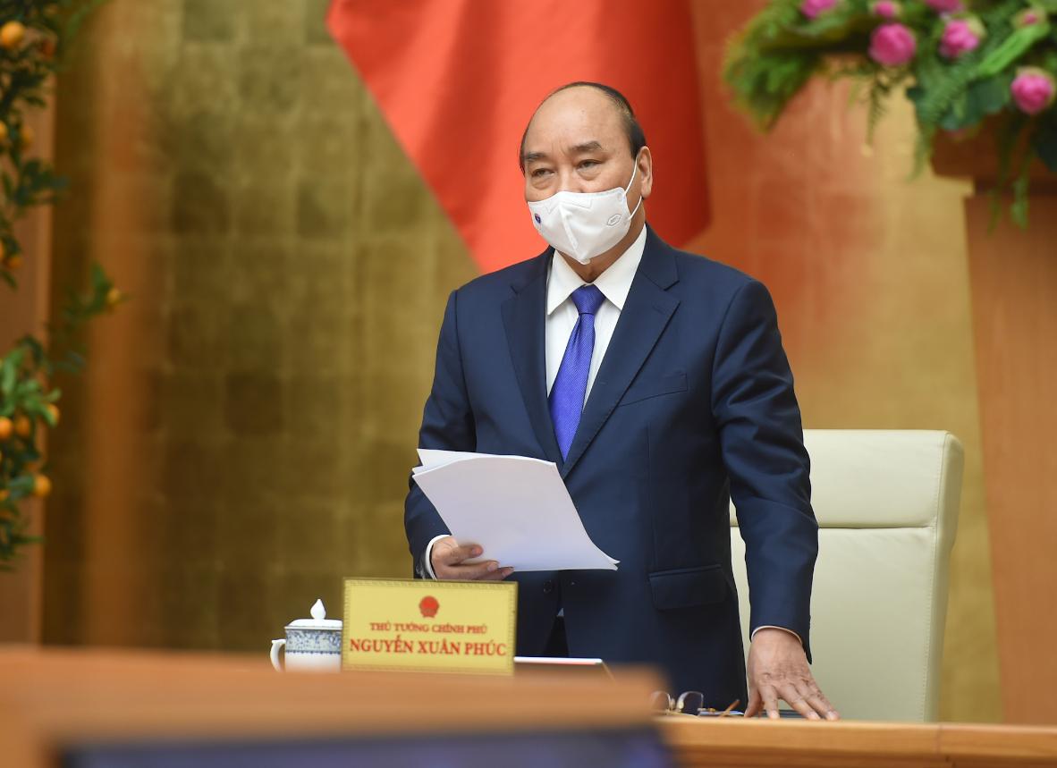 Thủ tướng Nguyễn Xuân Phúc phát biểu mở đầu cuộc họp.