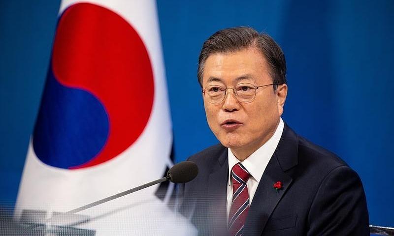 Tổng thống Hàn Quốc Moon Jae-in tại Seoul hồi tháng một. Ảnh: Reuters.