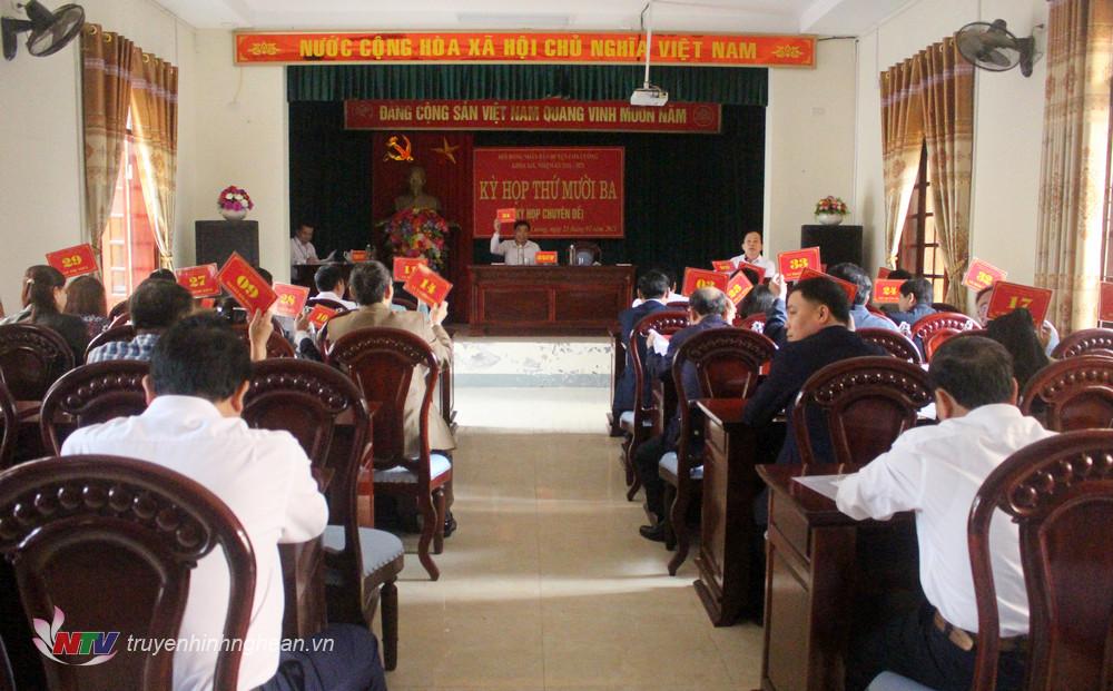 Toàn cảnh kỳ họp thứ 13 - HĐND huyện Con Cuông.