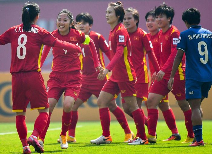 Tuyển nữ Việt Nam dễ dàng đánh bại Thái Lan với tỷ số 2-0. Ảnh: AFC.

Tuyển nữ Việt Nam dễ dàng đánh bại Thái Lan với tỷ số 2-0. Ảnh: AFC.