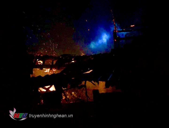 Hiện Trường vụ cháy tại gia đình ông Phan Bá Nhỏ xóm 4 xã Thuận Sơn- Đô Lương