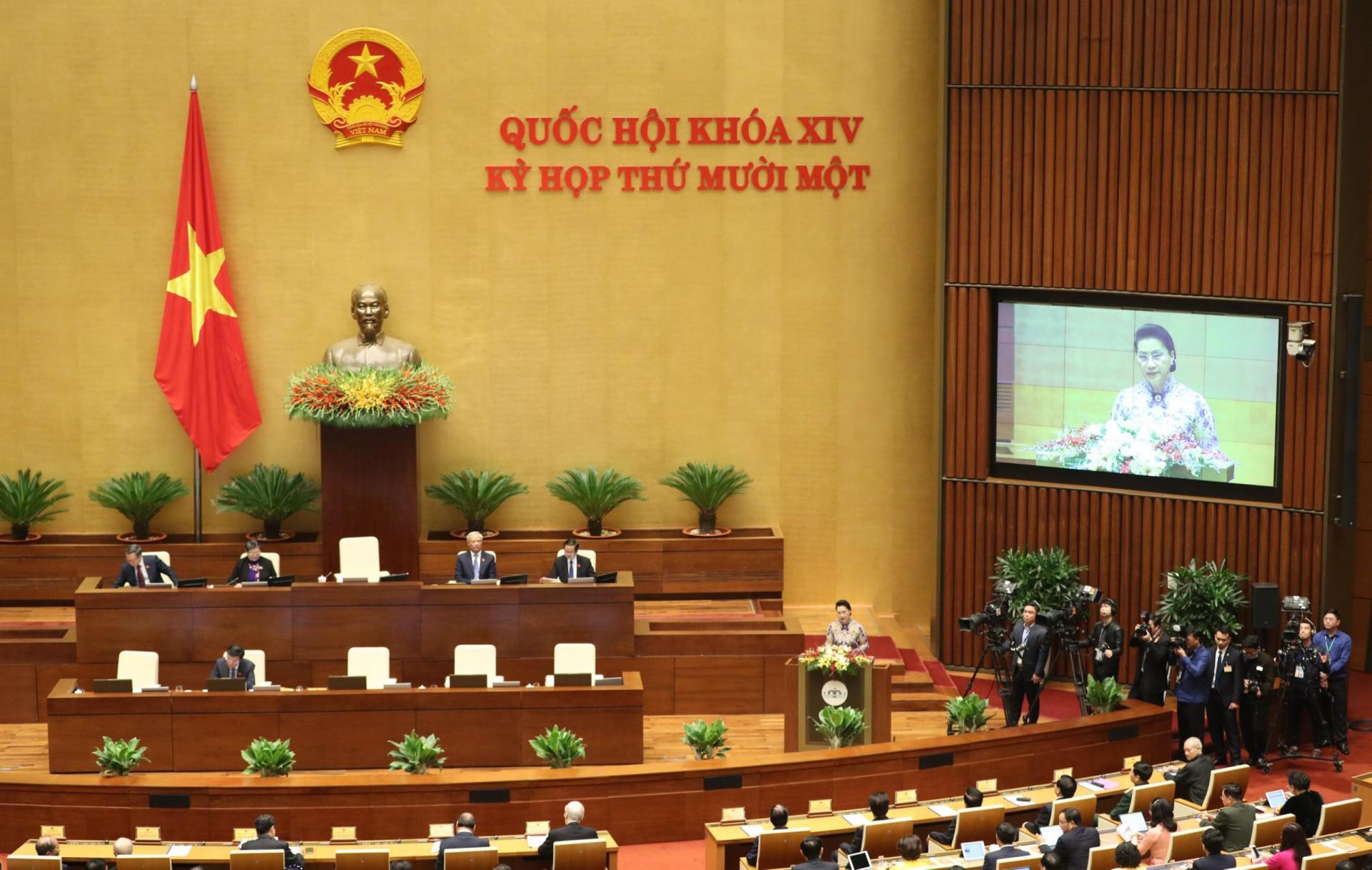 Chủ tịch Quốc hội Nguyễn Thị Kim Ngân: Quốc hội đã quyết định chủ trương đầu tư những dự án, công trình quan trọng quốc gia, có ý nghĩa lớn đối với sự phát triển kinh tế-xã hội của đất nước.
