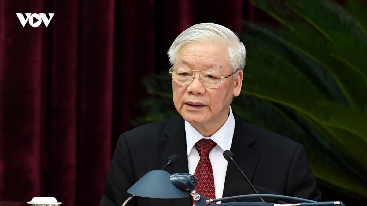 Tổng Bí thư, Chủ tịch nước Nguyễn Phú Trọng phát biểu tại phiên họp bế mạc. 