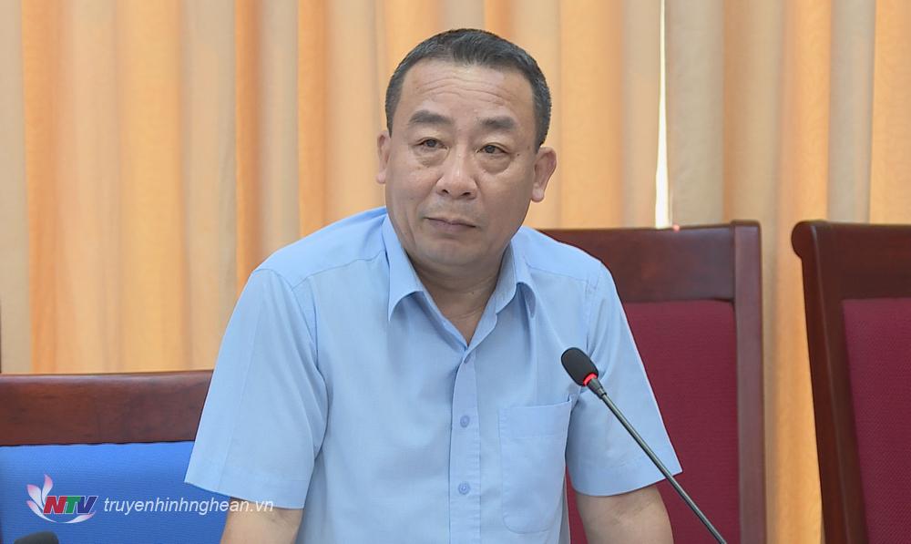Giám đốc Sở NN&PTNT Nguyễn Văn Đệ phát biểu tại buổi làm việc.
