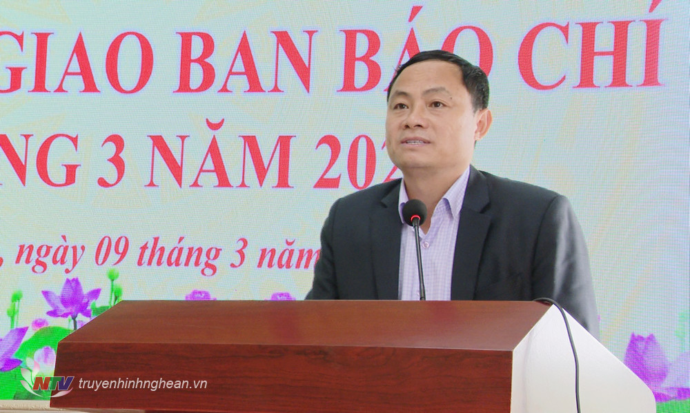 Phó trưởng Ban Tuyên giáo Tỉnh ủy Phạm Ngọc Cảnh kết luận tại hội nghị.
