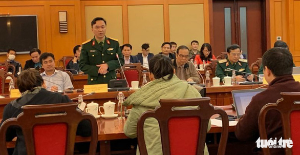 Thượng tá Hồ Anh Sơn phát biểu tại buổi họp báo ra mắt kit xét nghiệm Việt Á