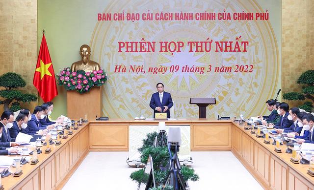 Thủ tướng Phạm Minh Chính, Trưởng Ban Chỉ đạo cải cách hành chính của Chính phủ, chủ trì Phiên họp lần thứ nhất của Ban Chỉ đạo.