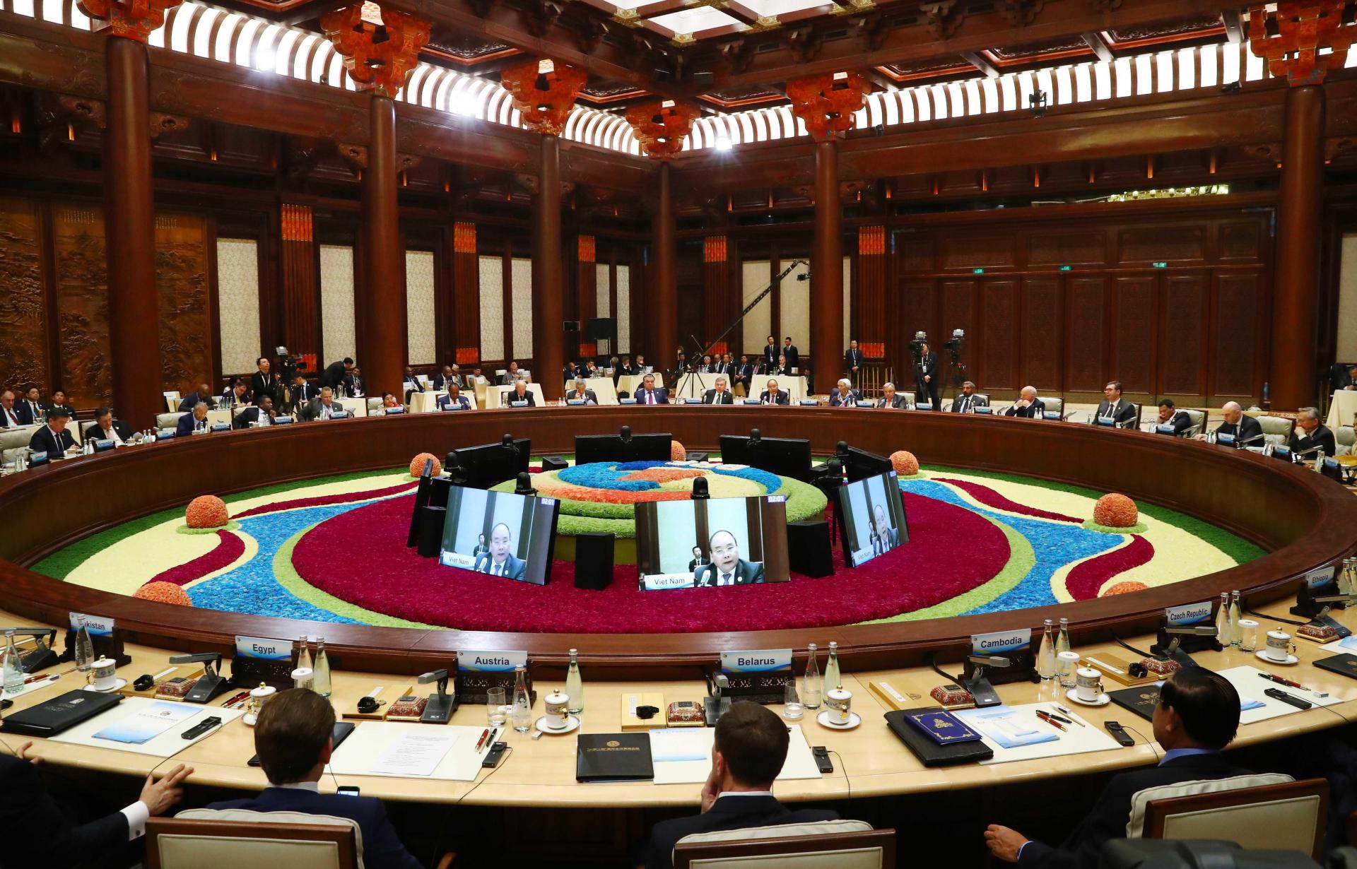 Hội nghị bàn tròn của Diễn đàn cấp cao hợp tác quốc tế “Vành đai và Con đường”.  ​