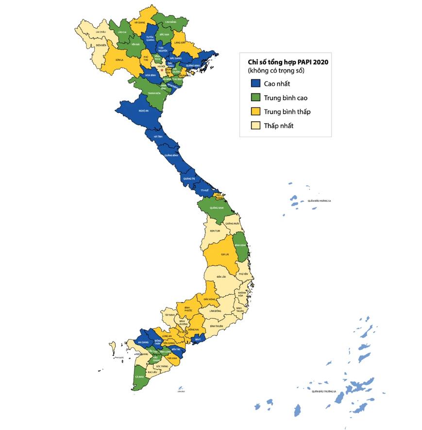 Xếp hạng PAPI 2020 theo từng khu vực