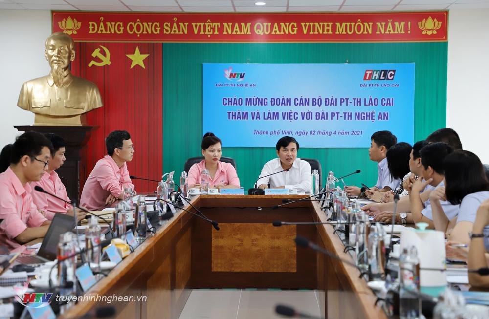 Đồng chí Nguyễn Như Khôi - Tỉnh ủy viên, Giám đốc Đài PT-TH Nghệ An chia sẻ về việc xã hóa các chương trình và sudio của Đài.