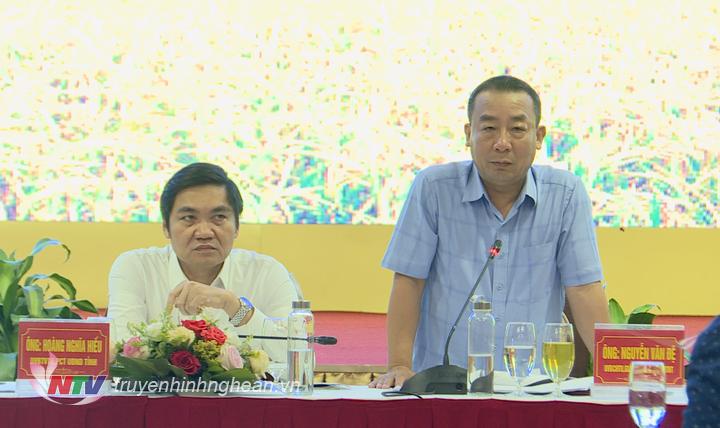 Giám đốc Sở NN-PTNT Nguyễn Văn Đệ phát biểu tại hội nghị.