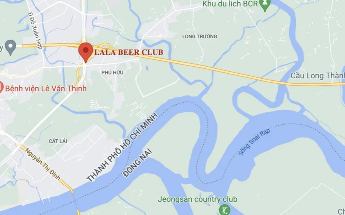Hỏa hoạn xảy ra tại quán nhậu Lala Beer Club trên đường Võ Chí Công, TP Thủ Đức. Ảnh: Google Maps.