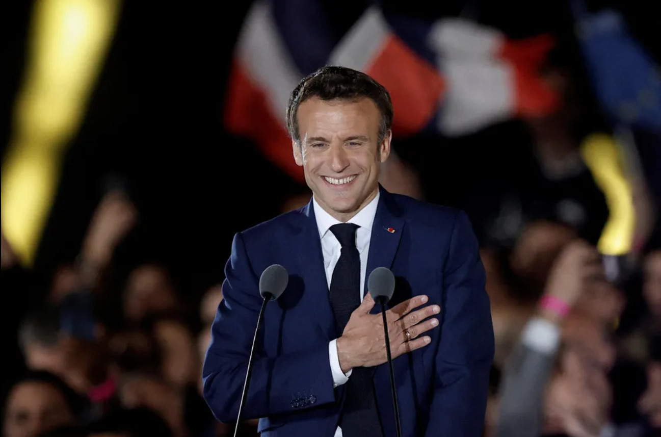 Tổng thống Pháp Emmanuel Macron đã đánh bại bà Le Pen để tái đắc cử nhiệm kỳ thứ 2. Ảnh: Reuters