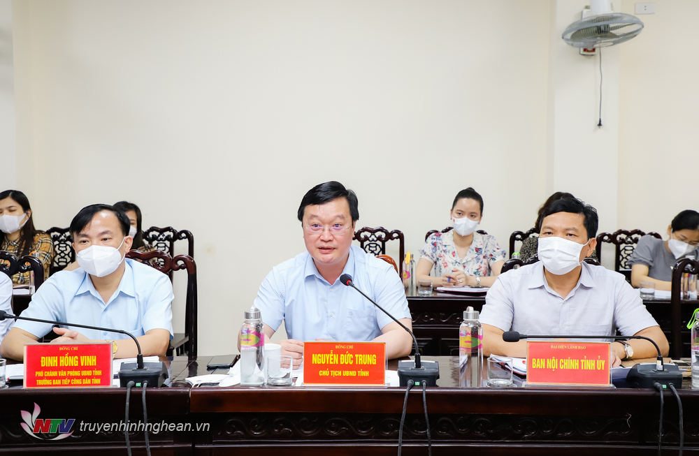 Chủ tịch UBND tỉnh Nguyễn Đức Trung phát biểu kết luận.