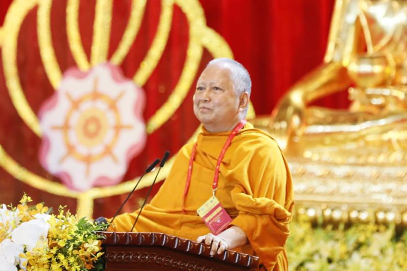 Hòa thượng Phra Brahmapundit phát biểu tại lễ bế mạc