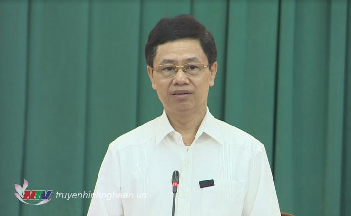 Đồng chí Nguyễn Xuân Sơn - Phó Bí thư TT Tỉnh ủy, Chủ tịch HĐND tỉnh phát biểu tại buổi làm việc.