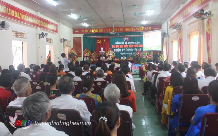 Toàn cảnh Đại hội Đảng bộ xã Quỳnh Lâm.