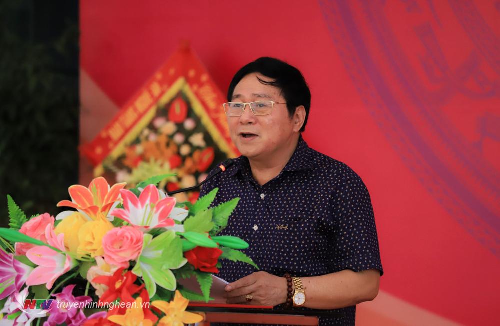 Giám đốc Sở Văn hoá - Thể thao Hồ Mậu Thanh phát biểu tại lễ khai mạc.