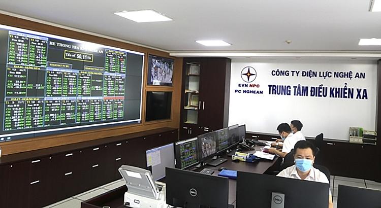 Trung tâm điều khiển xa - Vận hành lưới điện của PC Nghệ An