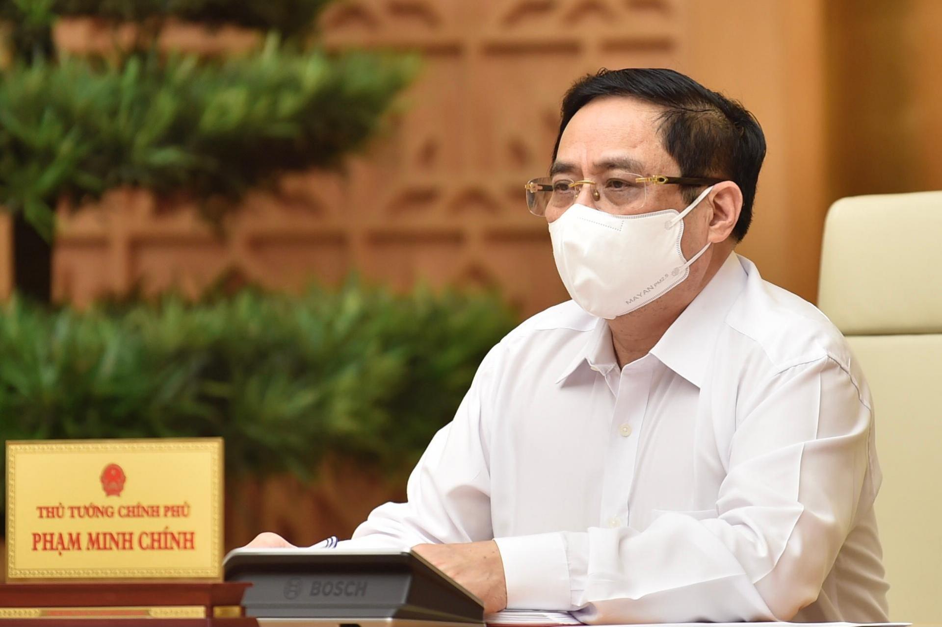 Thủ tướng Chính phủ Phạm Minh Chính triệu tập cuộc họp trực tuyến với tỉnh Bắc Giang, Bắc Ninh và các lực lượng chống dịch tại địa phương này