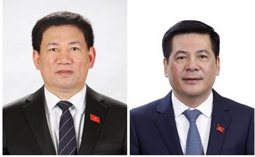 Phó Trưởng ban Thường trực BCĐ 389 quốc gia Hồ Đức Phớc (ảnh trái) và Phó Trưởng BCĐ 389 quốc gia Nguyễn Hồng Diên