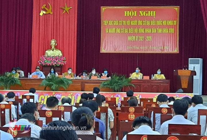 Ứng cử viên đại biểu Quốc hội và HĐND tỉnh tiếp xúc cử tri Diễn Châu