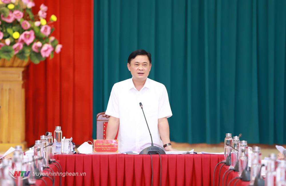 Bí thư Tỉnh ủy Thái Thanh Quý phát biểu kết luận phiên họp.