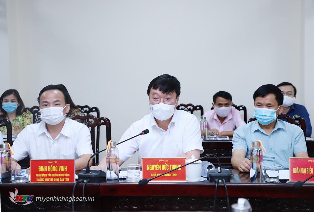 Chủ tịch UBND tỉnh Nguyễn Đức Trung trả lời về kiến nghị của công dân.