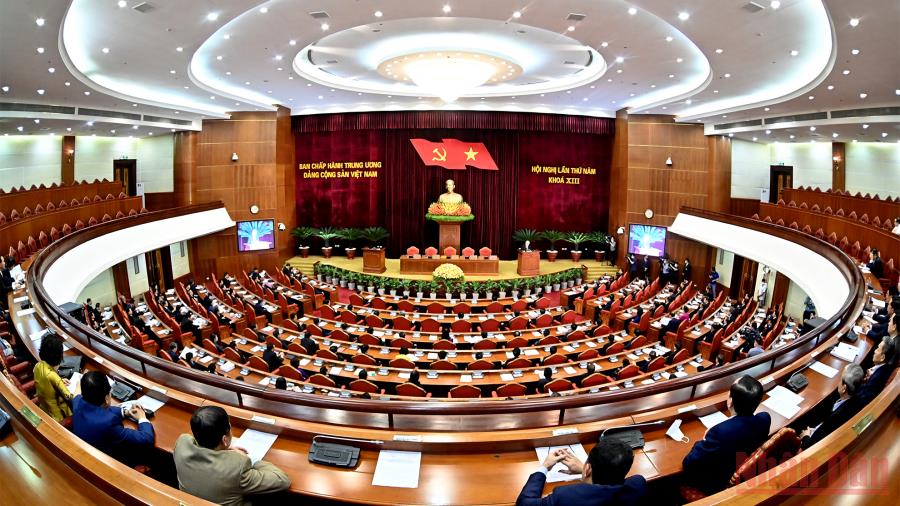 Toàn cảnh hội nghị lần thứ 5 Ban Chấp hành Trung ương Đảng Cộng sản Việt Nam khóa XIII. 