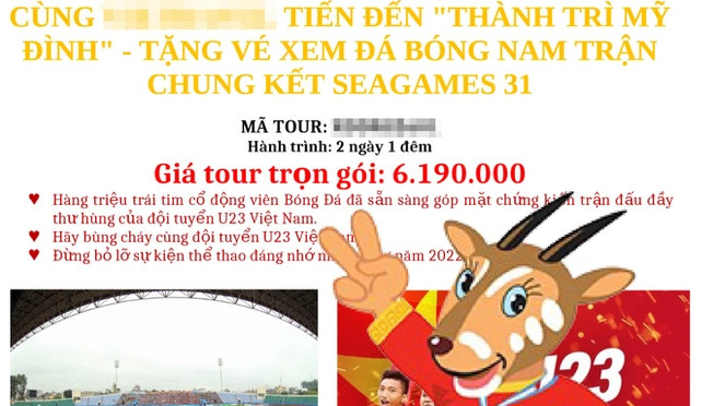 Tour xem chung kết từ Đà Nẵng tới Hà Nội được một đơn vị lữ hành quảng bá.