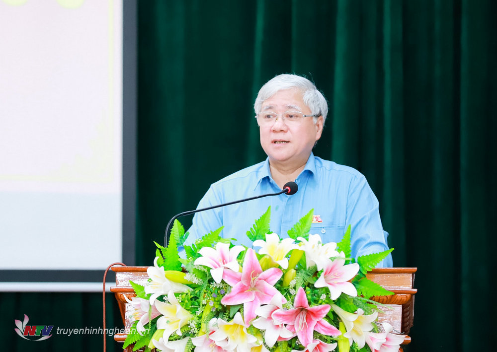 Ông Đỗ Văn Chiến, Bí thư TW Đảng, Chủ tịch UBTW MTTQ Việt Nam giải trình ý kiến, kiến nghị của cử tri.