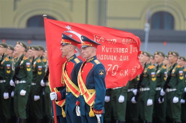 Lễ duyệt binh kỷ niệm 76 năm Ngày Chiến thắng phátxít tại thủ đô Moskva (Nga), ngày 9/5/2021.