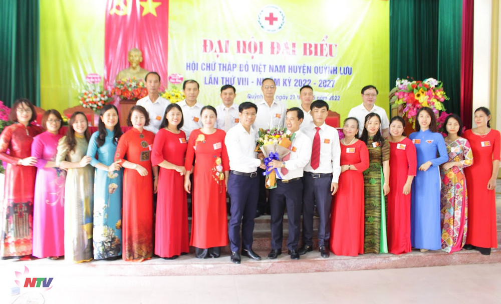 BCH Hội chữ thập đỏ huyện Quỳnh Lưu khóa VIII, nhiệm kỳ 2022 – 2027 ra mắt tại Đại hội