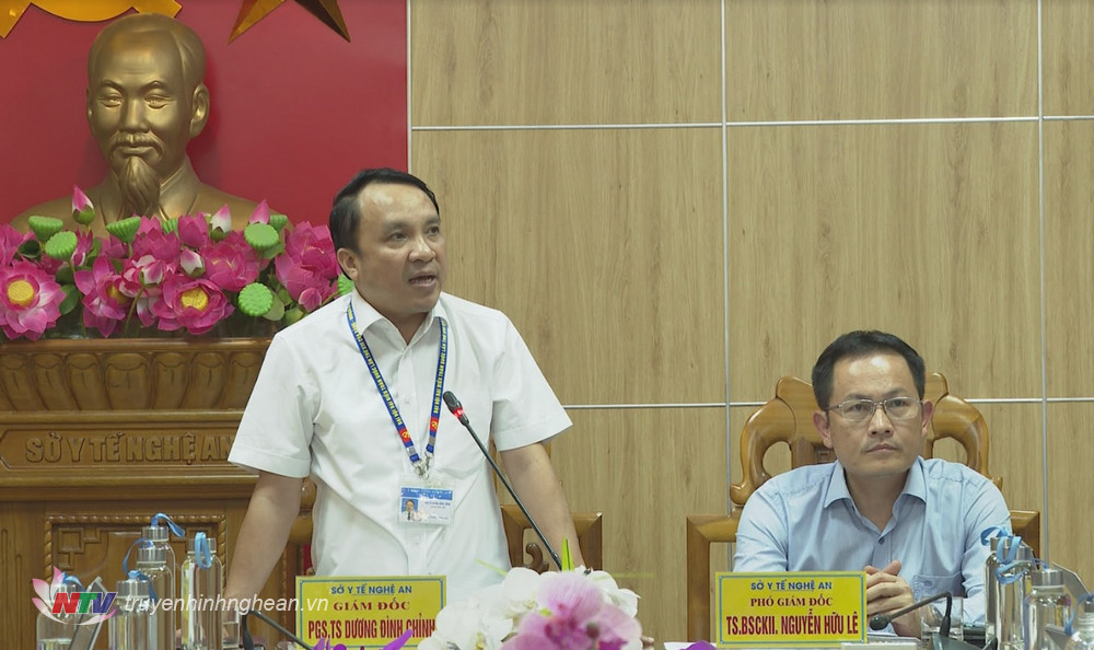Giám đốc Sở Y tế Dương Đình Chỉnh phát biểu kết luận hội nghị.