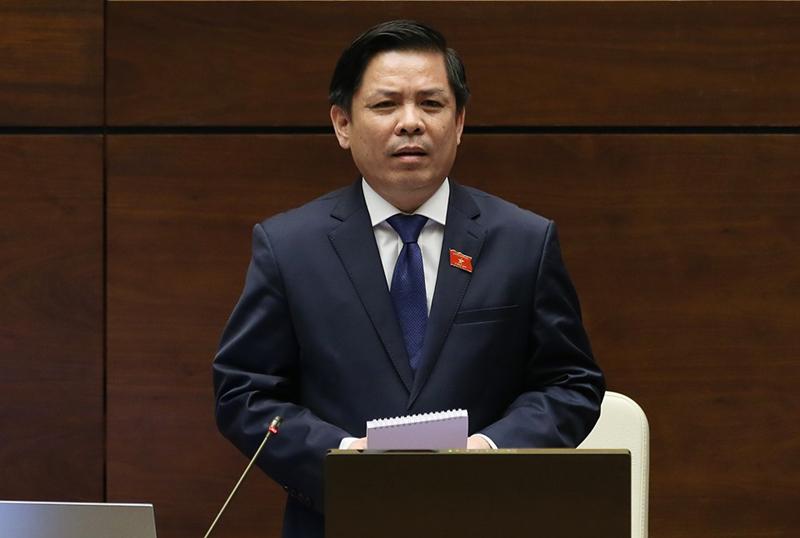 Bộ trưởng Bộ GTVT Nguyễn Văn Thể tại phiên trả lời chất vấn ngày 5/6.
