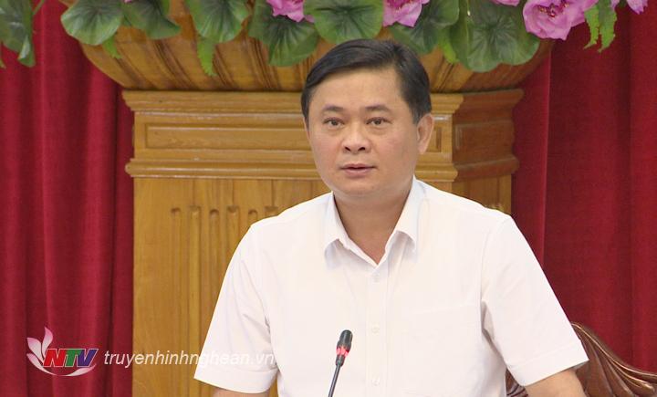 Bí thư Tỉnh ủy Thái Thanh Quý phát biểu kết luận buồi làm việc.