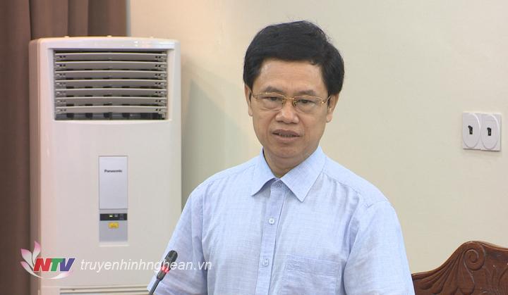 Phó Bí thư Thường trực Tỉnh uỷ Nguyễn Xuân Sơn phát biểu tại buổi làm việc.