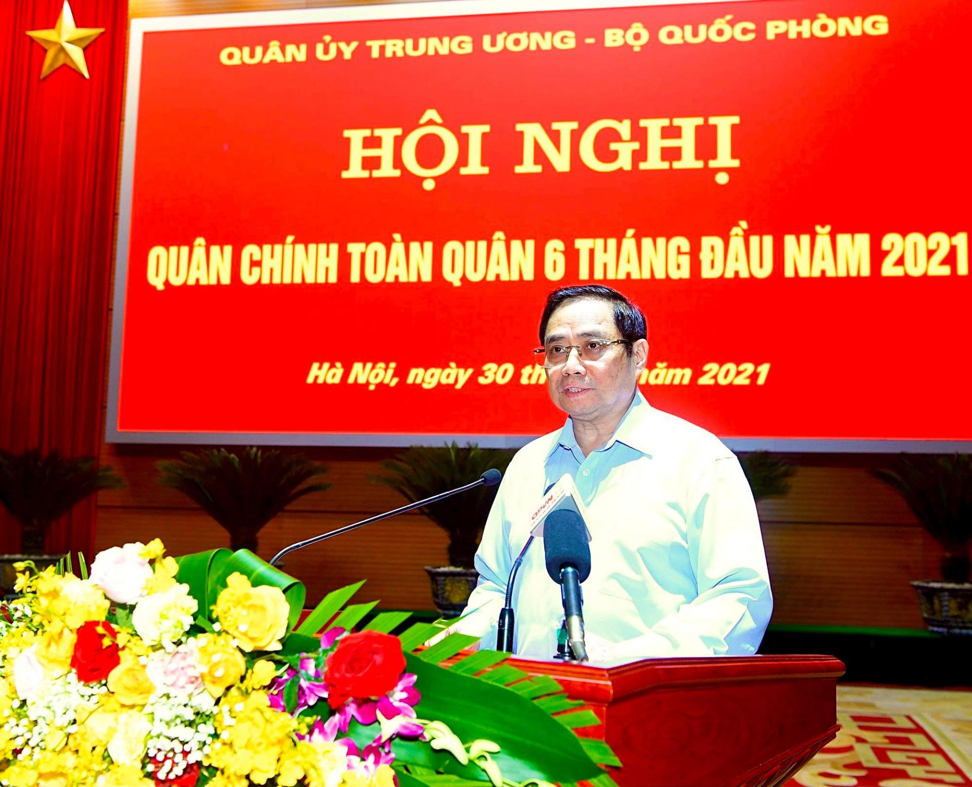 Thủ tướng Chính phủ Phạm Minh Chính: Quân đội nhân dân Việt Nam đã hoàn thành tốt các nhiệm vụ, tạo chuyển biến trên các mặt công tác. 