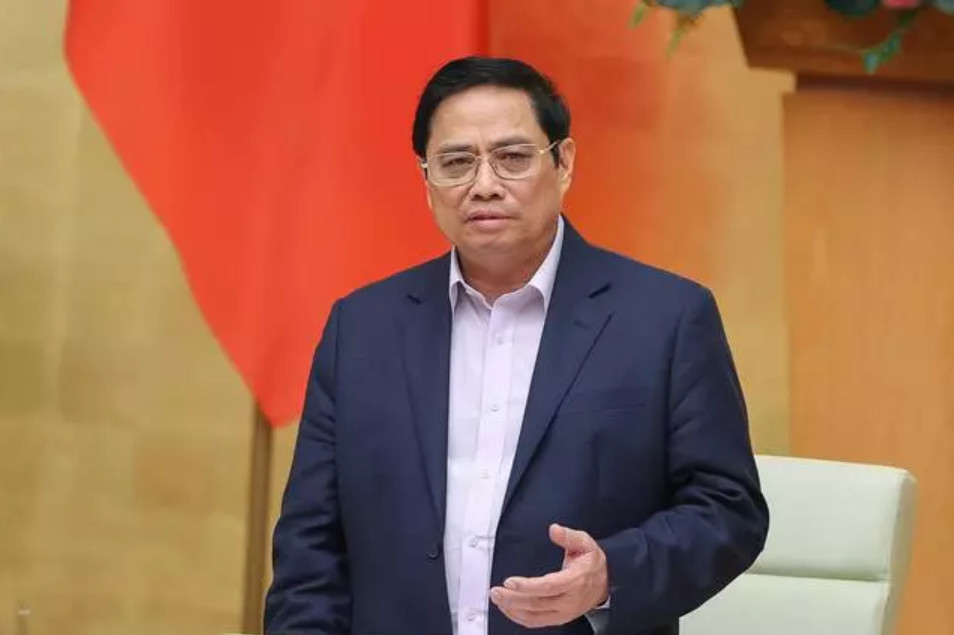 Thủ tướng Phạm Minh Chính chủ trì phiên họp Chính phủ thường kỳ sáng nay (4/6). Ảnh: VGP