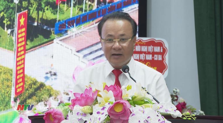 Phó Chủ tịch Thường trực HĐND tỉnh Nguyễn Nam Đình phát biểu tại Đại hội.