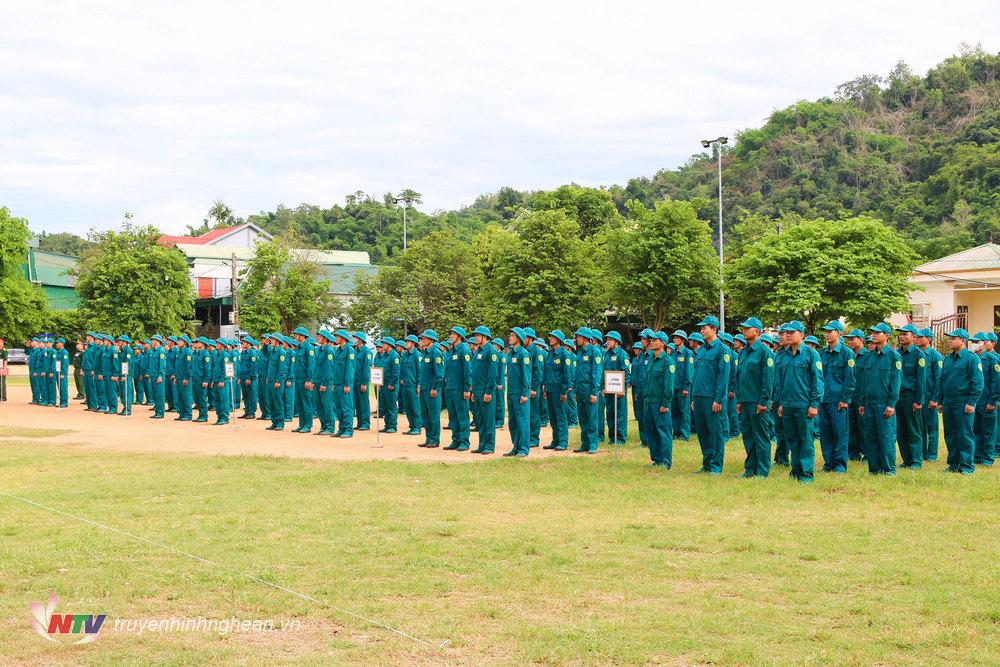 Quang cảnh lễ khai mạc hội thao.